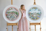 English Garden II - Cold - Framed Artwork - Kristjana S Williams Studio