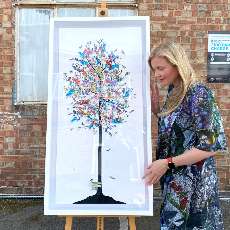 Dragonfly Stork Tree - Original Artwork 2024 - Kristjana S Williams Studio