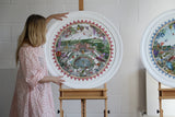 English Garden I - Warm - Framed Artwork - Kristjana S Williams Studio