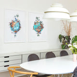 Mountain og Giraffe Ocean Jordin II - Art Print - Kristjana S Williams Studio