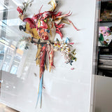 Botanical Harry Gin Bird II – Red & Gold - 3D Artwork - Kristjana S Williams Studio