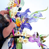 Botanical Tilda Gin Bird I – Purple & Citrus - 3D Artwork - Kristjana S Williams Studio