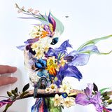 Botanical Tilda Gin Bird I – Purple & Citrus - Kristjana S Williams Studio