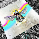 Icelandic Silfra Bee - Art Print - Kristjana S Williams Studio