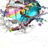 Iridescent Icelandic Heart - Art Print - Kristjana S Williams Studio