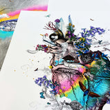 Iridescent Icelandic Heart - Art Print - Kristjana S Williams Studio