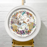 Hringlaga Austur Lion Original Artwork - Kristjana S Williams Studio