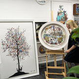 Hringlaga Vestur Tiger Original Artwork - Kristjana S Williams Studio