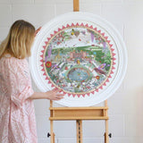 English Garden I - Warm - Framed Artwork - Kristjana S Williams Studio