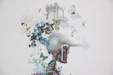 Drifting Skeleton - Framed Artwork - Kristjana S Williams Studio