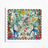 Giraffa Discoveries Of The World - Art Print - Kristjana S Williams Studio