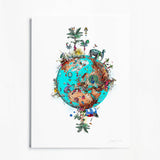 Mountain og Elephant Ocean Jordin I - Art Print - Kristjana S Williams Studio