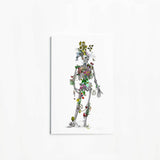 Ad moldu skaltu verda - Still Skeleton white - Art Print - Kristjana S Williams Studio