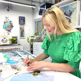 Dusky Sky Garden Bee - Art Print - Kristjana S Williams Studio