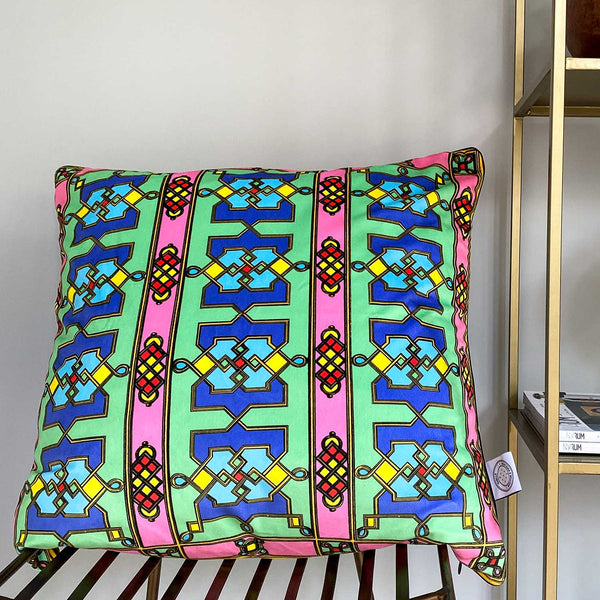 Geo Bejewelled Cushion - Pink - Kristjana S Williams Studio