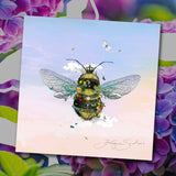Dusky Sky Garden Bee - Art Print - Kristjana S Williams Studio