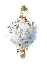 Antlered Giraffe Hnöttur - Art Print - Kristjana S Williams Studio