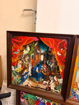 THE RED VELVET HOUND GOSSAERT - DIORAMA - Brown Frame - Large