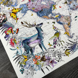 Dragonfly Deer White World - Artist Proof - Kristjana S Williams Studio