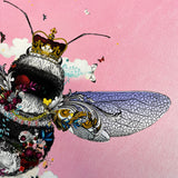 Golden Majestic Bee - Pink - Artist Proof