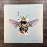 Golden Majestic Bee - Silver Blue - Artist Proof