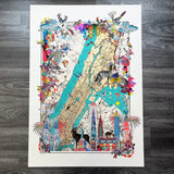 Manhattan Island Map - Artist Proof