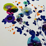 Blue Tree Pressed Flowers - Artist Proof