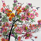 Pink Yellow Floral Tree - Artist Proof