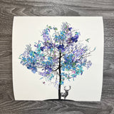 Blue Floral Tree - Artist Proof
