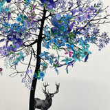 Blue Floral Tree - Artist Proof