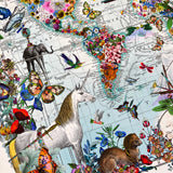 Ode to Art World Map - Blue Gradient - Artist Proof