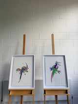 Neon Bird II - Framed Artwork - Kristjana S Williams Studio