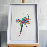 Neon Bird I - Framed Artwork - Kristjana S Williams Studio