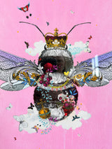 Queen Bee - Pink - Framed Artwork - Kristjana S Williams Studio