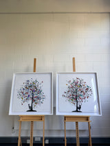 Bleikur Stag Tree - Framed Artwork - Kristjana S Williams Studio