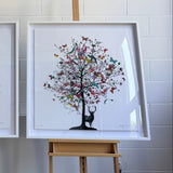 Bleikur Stag Tree - Framed Artwork - Kristjana S Williams Studio