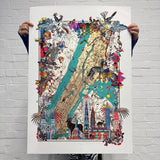 Manhattan Island Map - Artist Proof