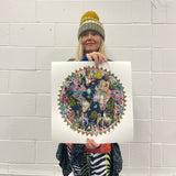 Navy Ceylon World Map - Artist Proof