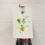 Green Neon Pressed Flowers - Artist Proof