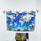 Blue Map Medium - Artist Proof - Kristjana S Williams Studio