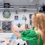 Dusky Sky Garden Bee - Art Print - Kristjana S Williams Studio