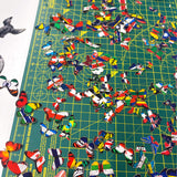 Flags of the World Tré Original Artwork - Kristjana S Williams Studio