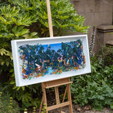 The Blue Ink Forest at Dawn - Original Artwork 2023 - Kristjana S Williams Studio