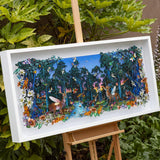 The Blue Ink Forest at Dawn - Original Artwork 2023 - Kristjana S Williams Studio