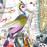 Dragonfly Deer Celestial World Map Original Artwork - Kristjana S Williams Studio