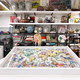 Dragonfly Deer Celestial World Map Original Artwork - Kristjana S Williams Studio