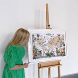 Botanical World Map Voyage - Kristjana S Williams Studio