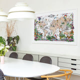 Botanical World Map Voyage - Kristjana S Williams Studio