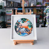 The Rising Tides at Sólsetur - Japanese Woodcut - Art Print - Kristjana S Williams Studio