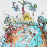 Mountain og Elephant Ocean Jordin I - Art Print - Kristjana S Williams Studio